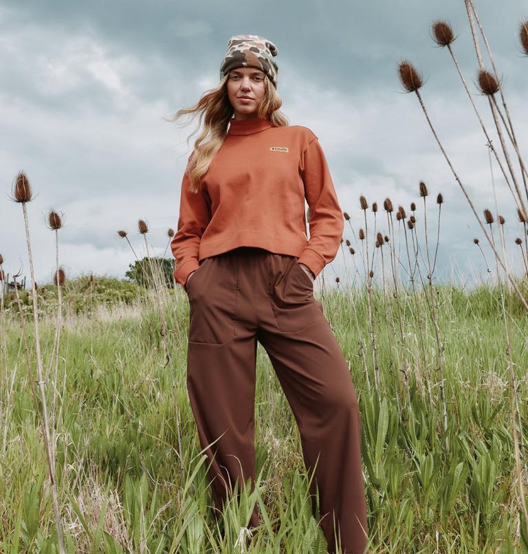 Women's Sauvie Sky Sweatshirt, Color: Teak Brown, image 10