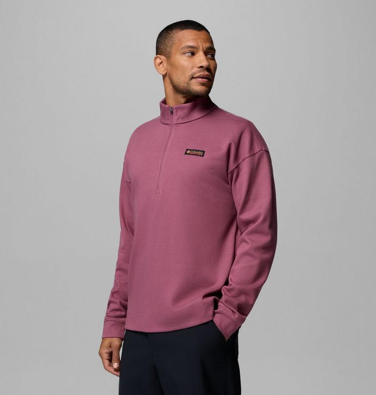 Men's Sauvie Sky Half Zip Overshirt, Color: Antique Mauve, image 4