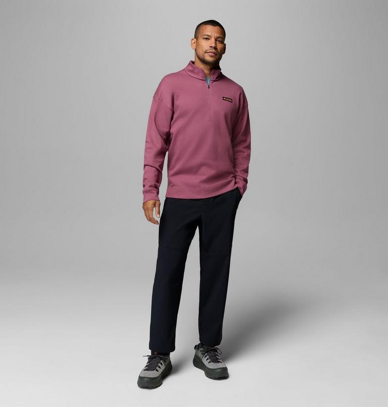 Men's Sauvie Sky Half Zip Overshirt, Color: Antique Mauve, image 2