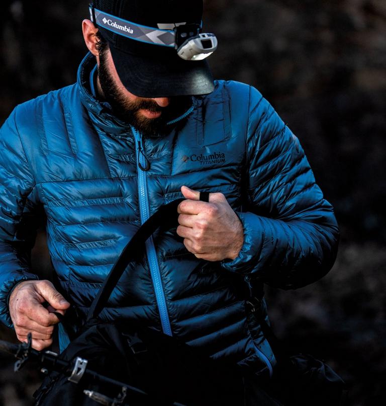 Men's Endevour Mountain Packable Down Jacket, Color: Phoenix Blue, image 12