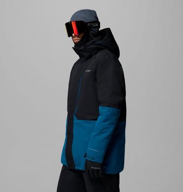 Men's Last Tracks III Insulated Ski Jacket, Color: Black, Phoenix Blue, image 8