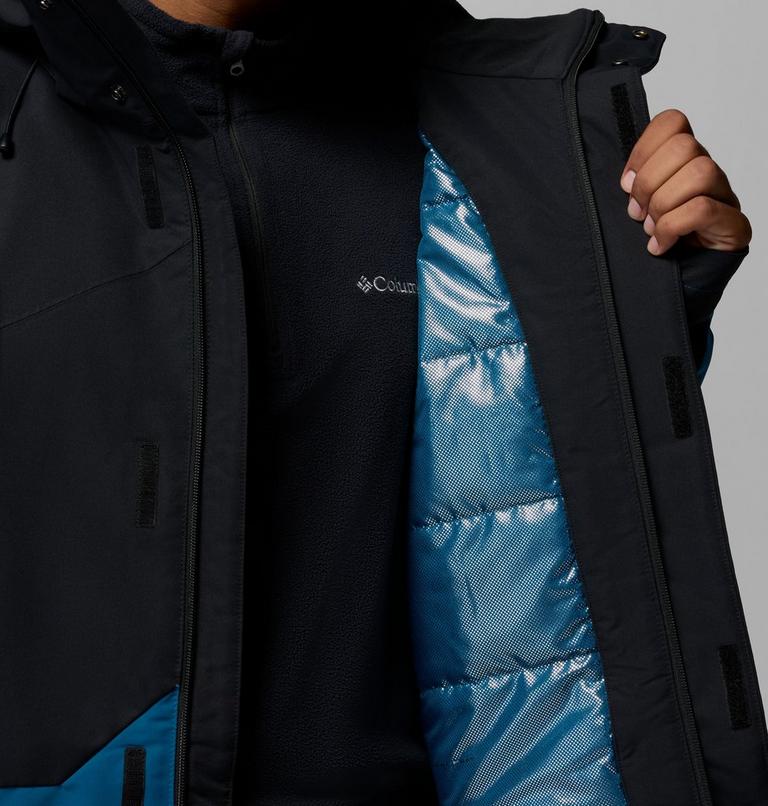 Men's Last Tracks III Insulated Ski Jacket, Color: Black, Phoenix Blue, image 5
