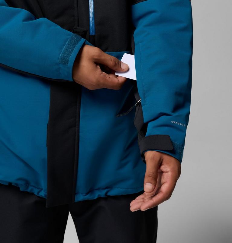 Men's Last Tracks III Insulated Ski Jacket, Color: Black, Phoenix Blue, image 9