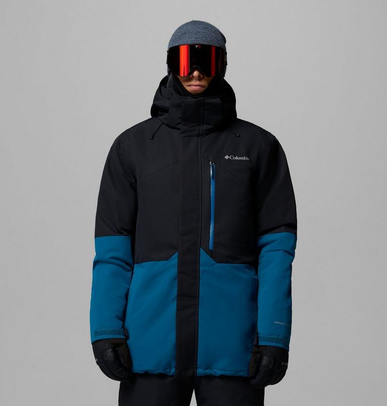 Men's Last Tracks III Insulated Ski Jacket, Color: Black, Phoenix Blue, image 1