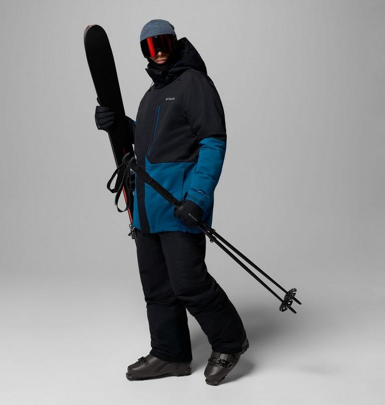 Men's Last Tracks III Insulated Ski Jacket, Color: Black, Phoenix Blue, image 2