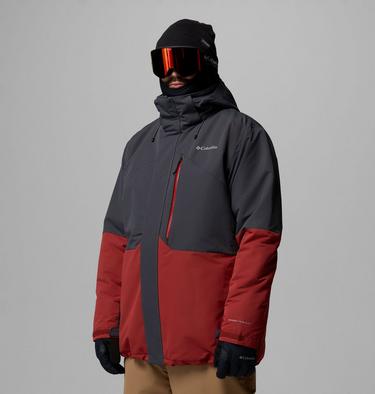 Men's Last Tracks III Insulated Ski Jacket - Extended Size, Color: Shark, Red Oxide, image 8
