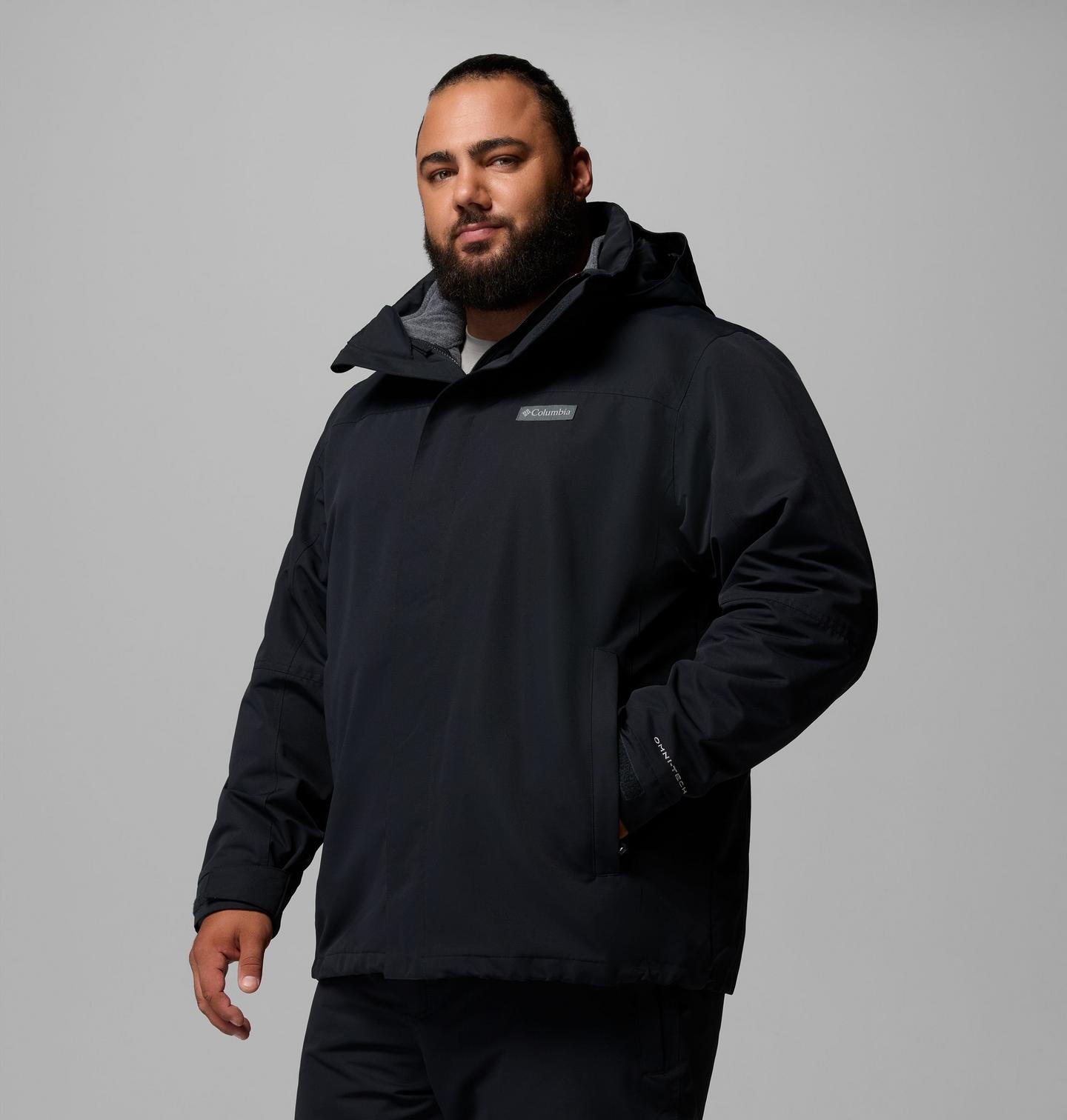 Мужская куртка Columbia Bugaboo IV Fleece Interchange Jacket - Big, цвет: Чёрный — фото 4