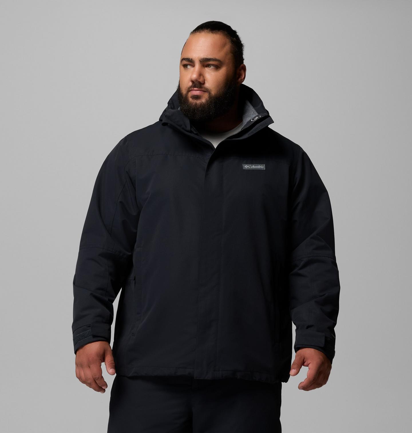 Мужская куртка Columbia Bugaboo IV Fleece Interchange Jacket - Big, цвет: Чёрный — фото 1