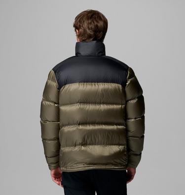 Men's Powder Keg Down Puffer Jacket, Color: Stone Green, Black, image 19