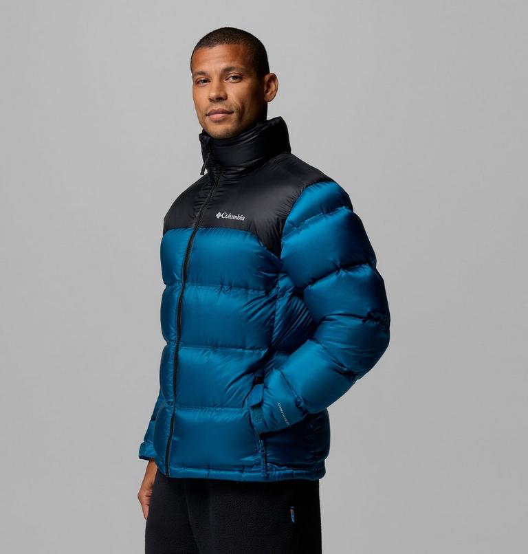 Men's Powder Keg Down Puffer Jacket, Color: Phoenix Blue, Black, image 4