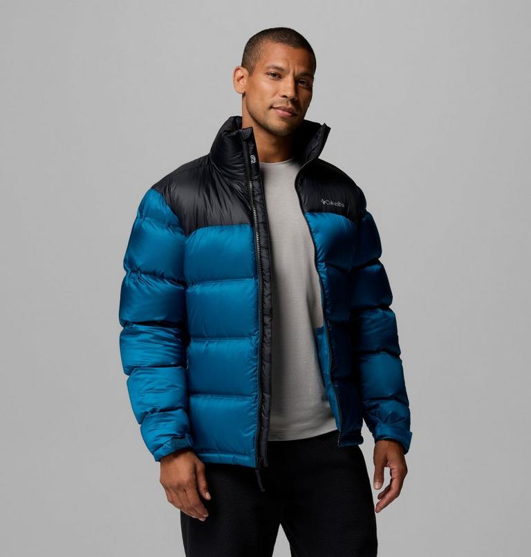 Men's Powder Keg Down Puffer Jacket, Color: Phoenix Blue, Black, image 5
