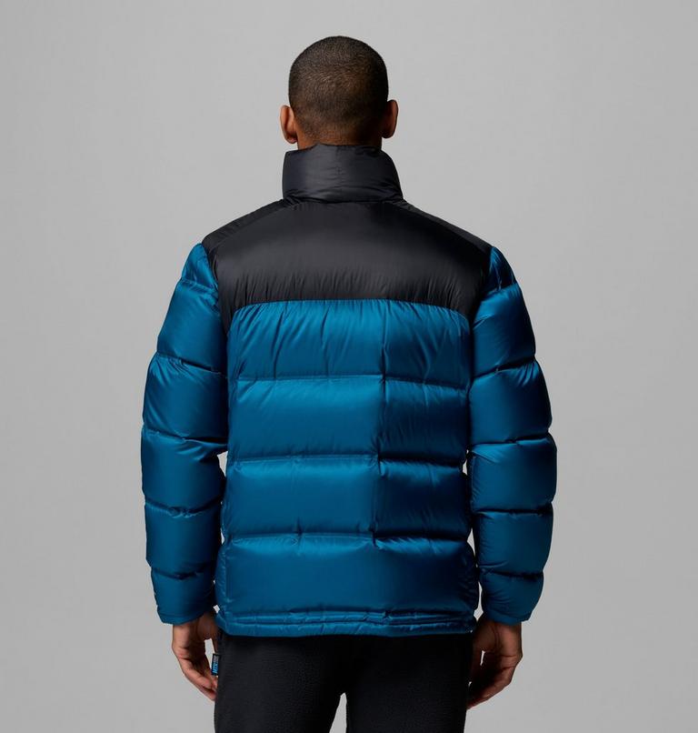 Men's Powder Keg Down Puffer Jacket, Color: Phoenix Blue, Black, image 3