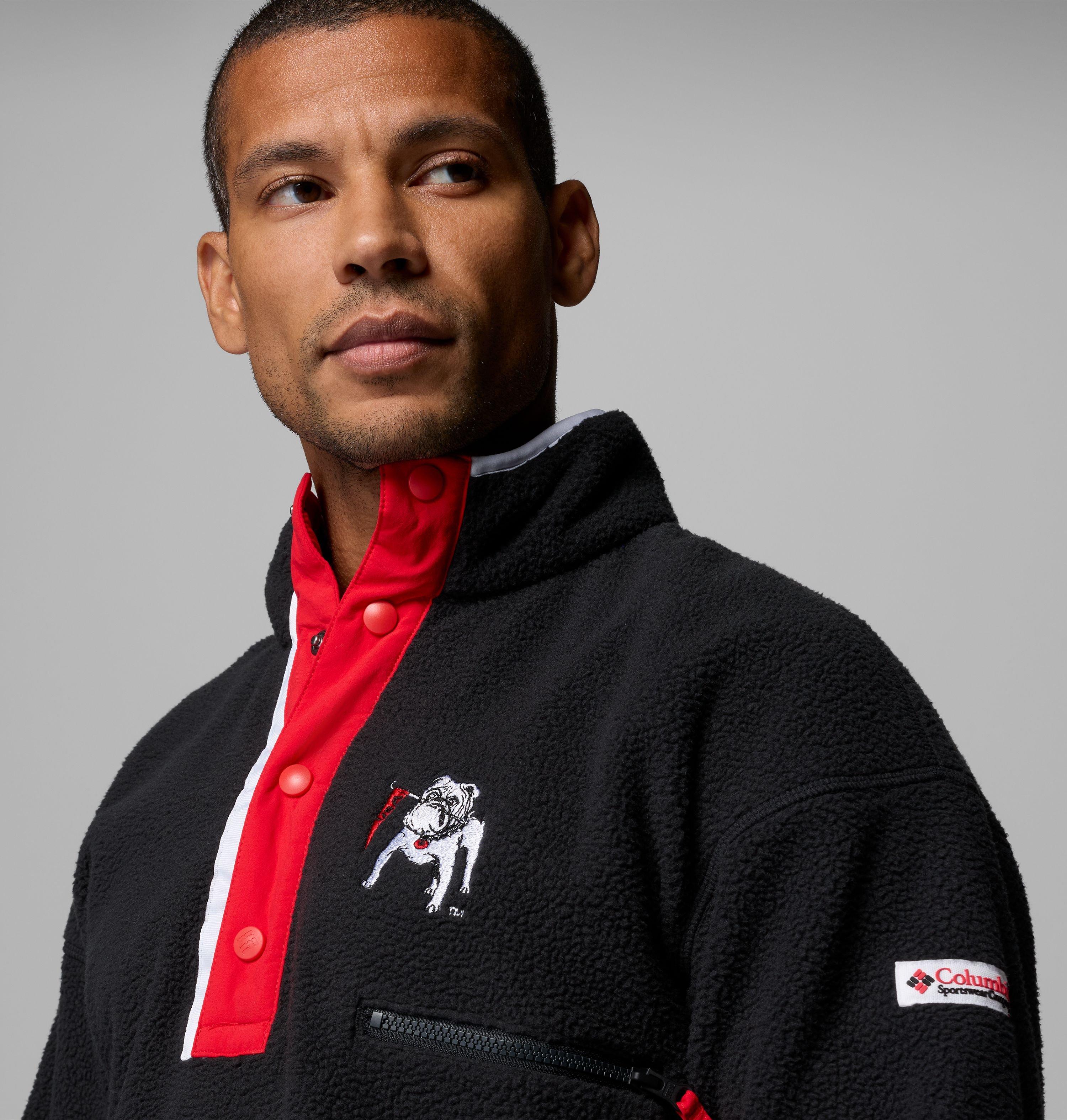 Men's Collegiate Helvetia Half Snap Fleece - Georgia 5