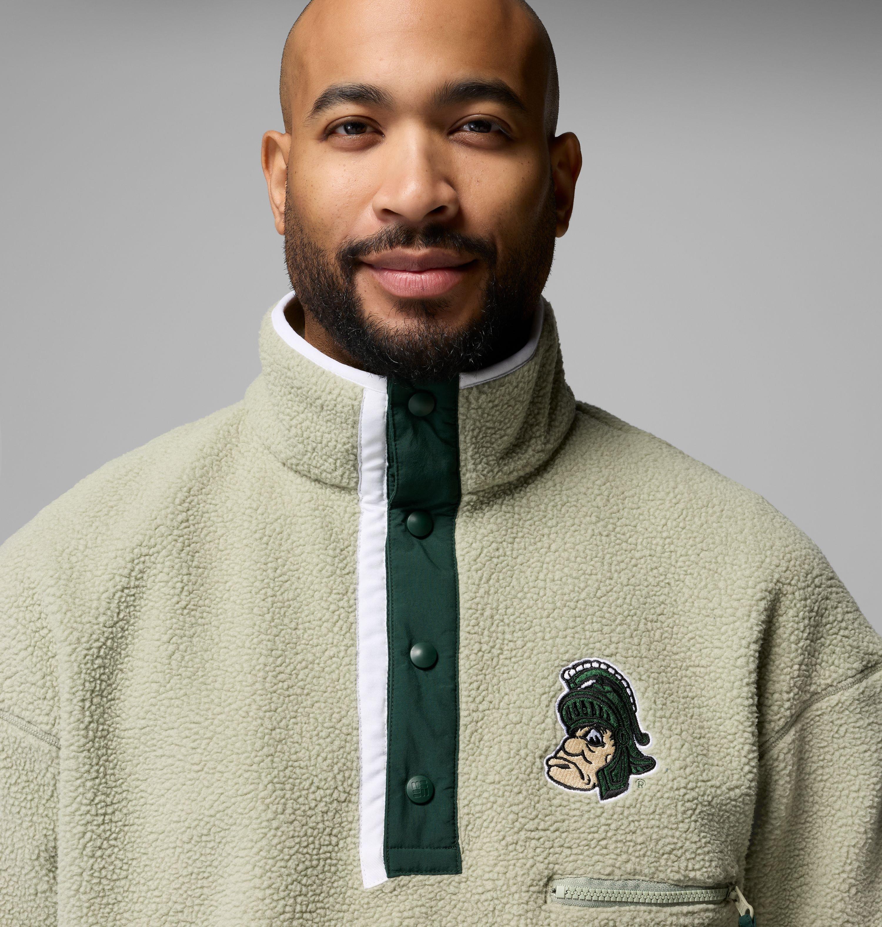 Men's Collegiate Helvetia Half Snap Fleece - Michigan State 5