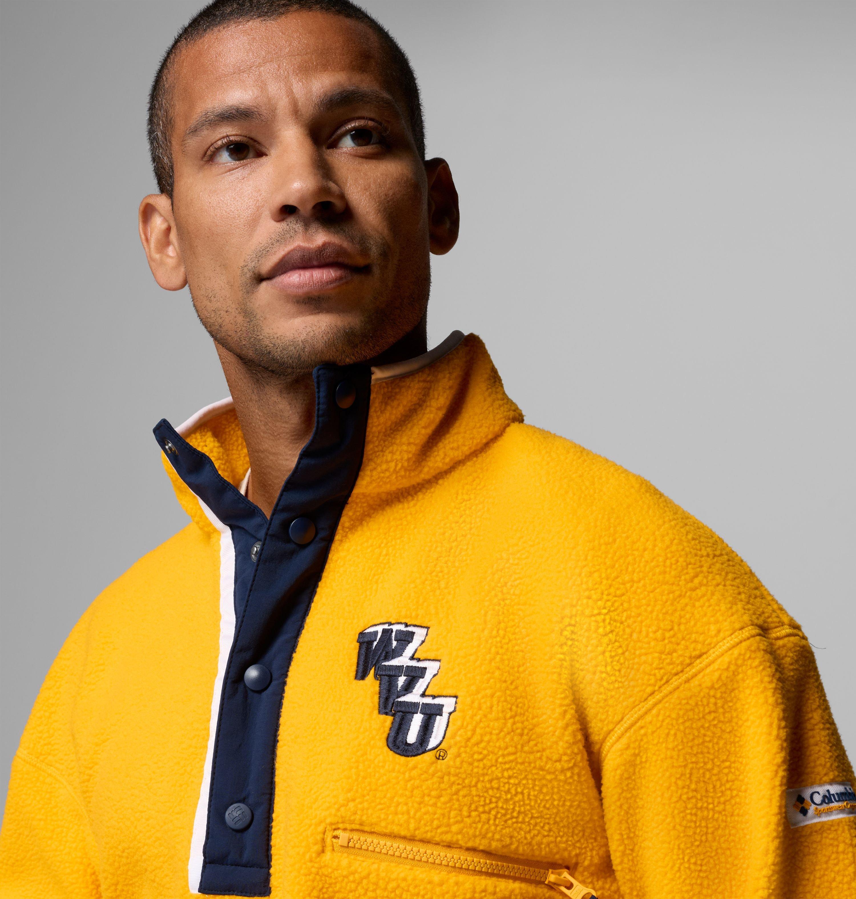 Men's Collegiate Helvetia Half Snap Fleece - West Virginia 5