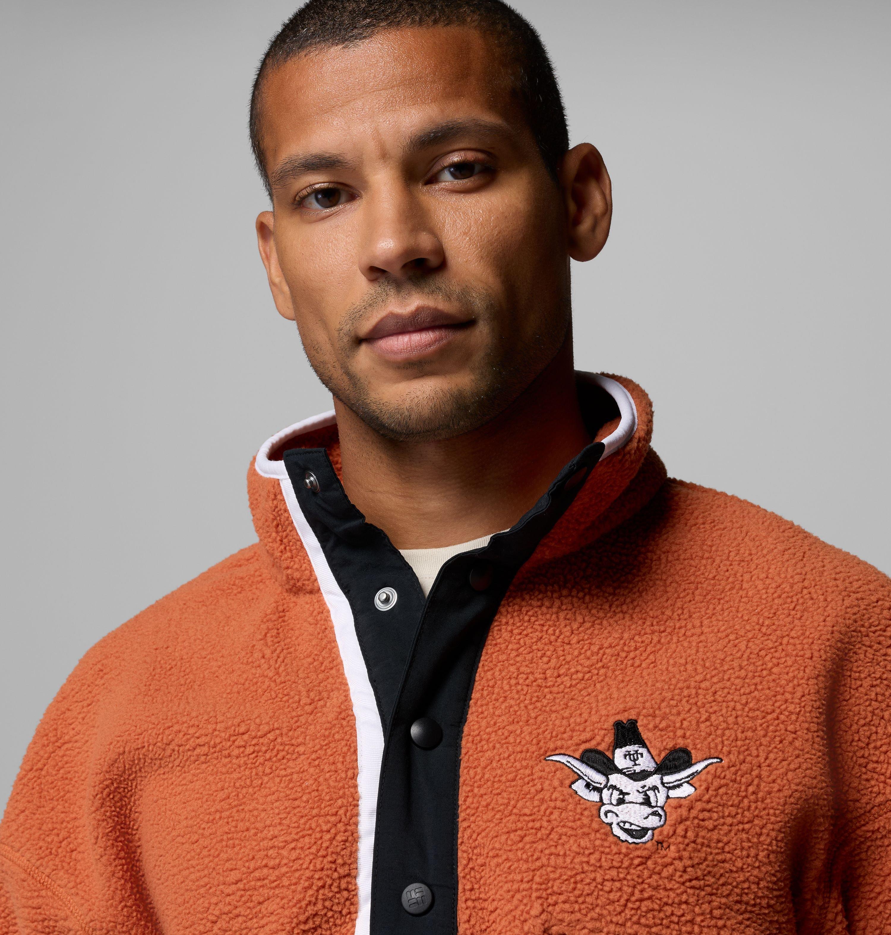 Men's Collegiate Helvetia Half Snap Fleece - Texas 5