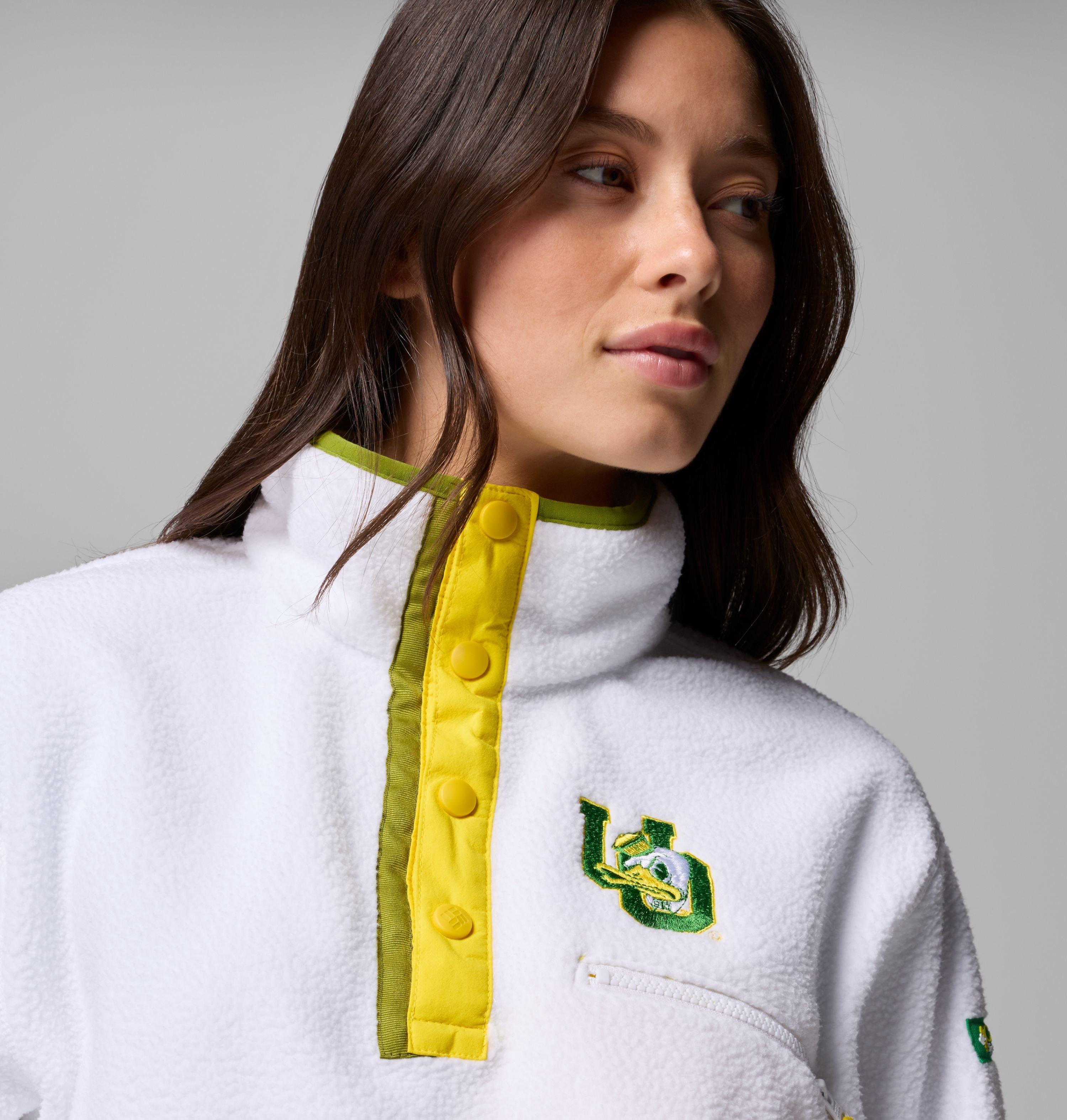 Women's Collegiate Helvetia Cropped Half Snap Fleece - Oregon 5