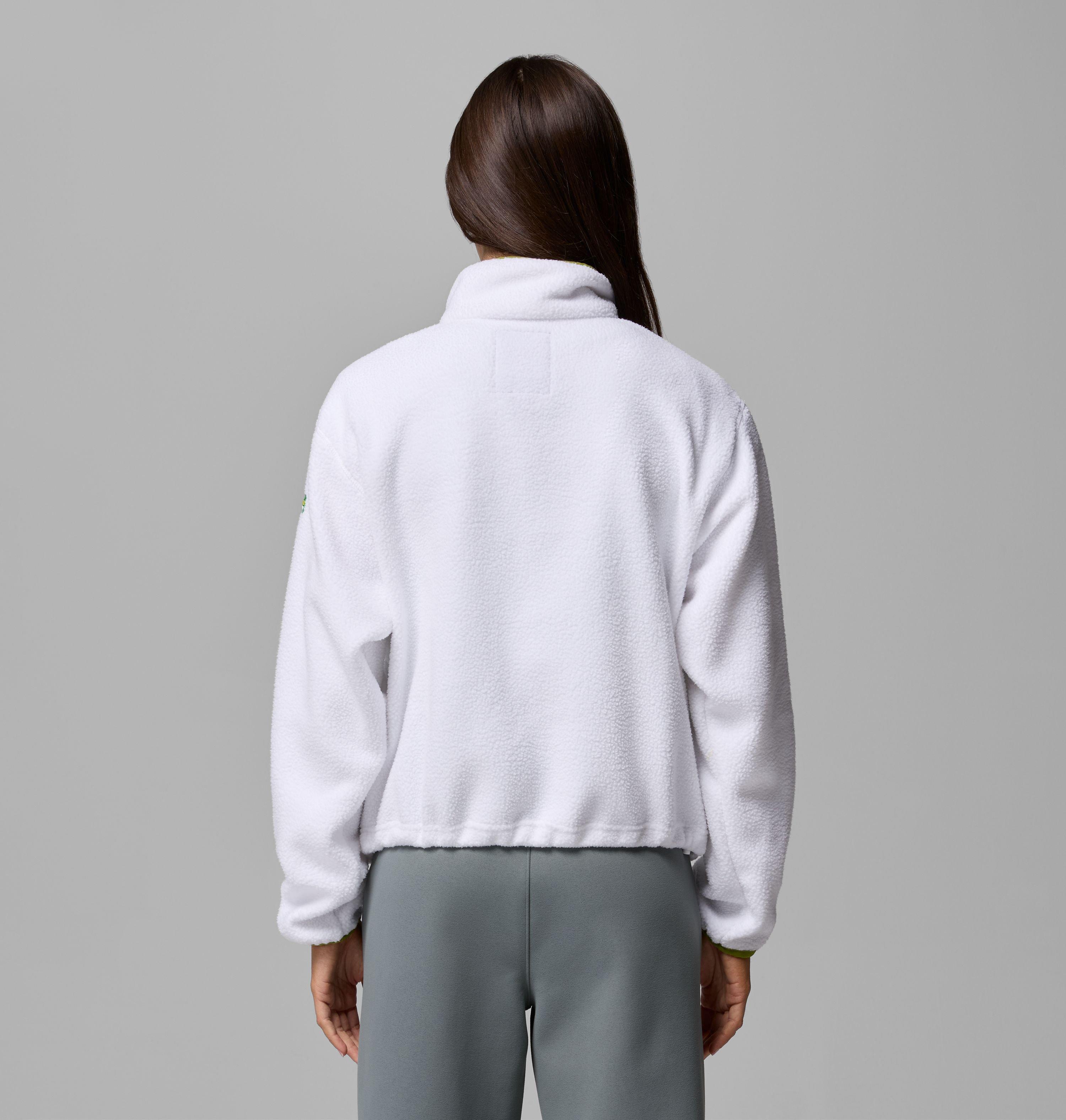Women's Collegiate Helvetia Cropped Half Snap Fleece - Oregon 3