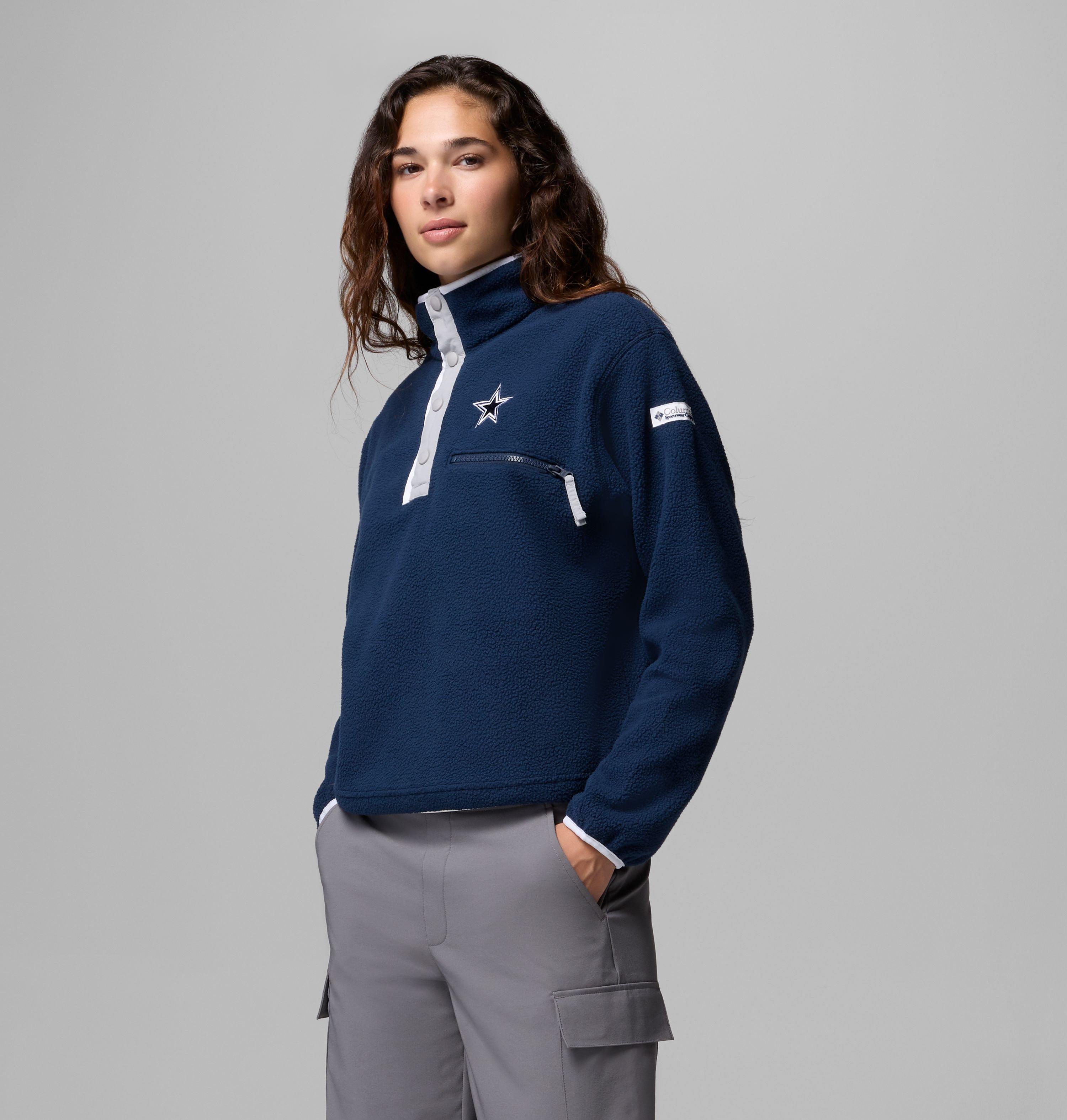 Women's Helvetia Cropped Half Snap Fleece - Dallas Cowboys 4