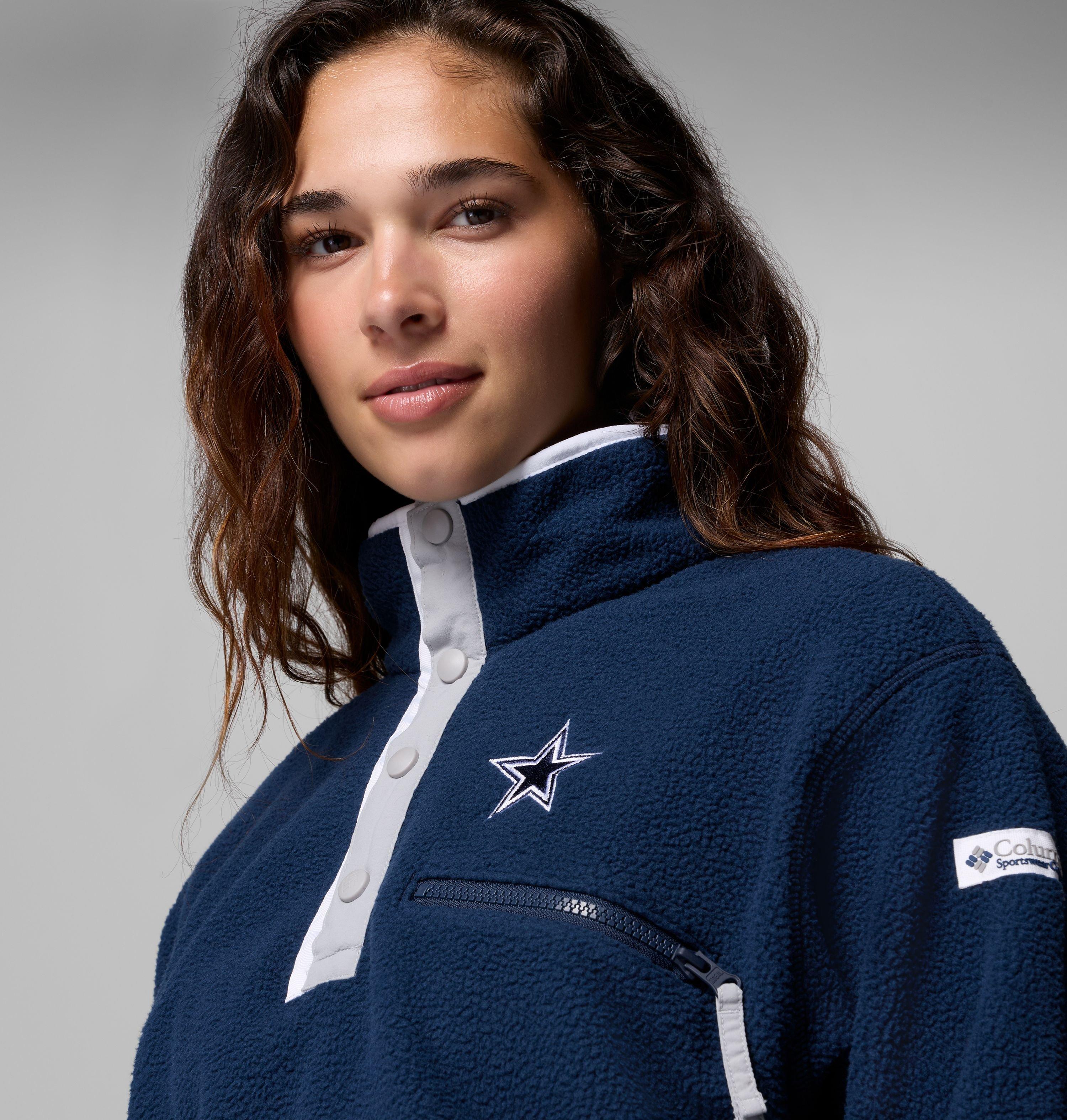 Women's Helvetia Cropped Half Snap Fleece - Dallas Cowboys 5