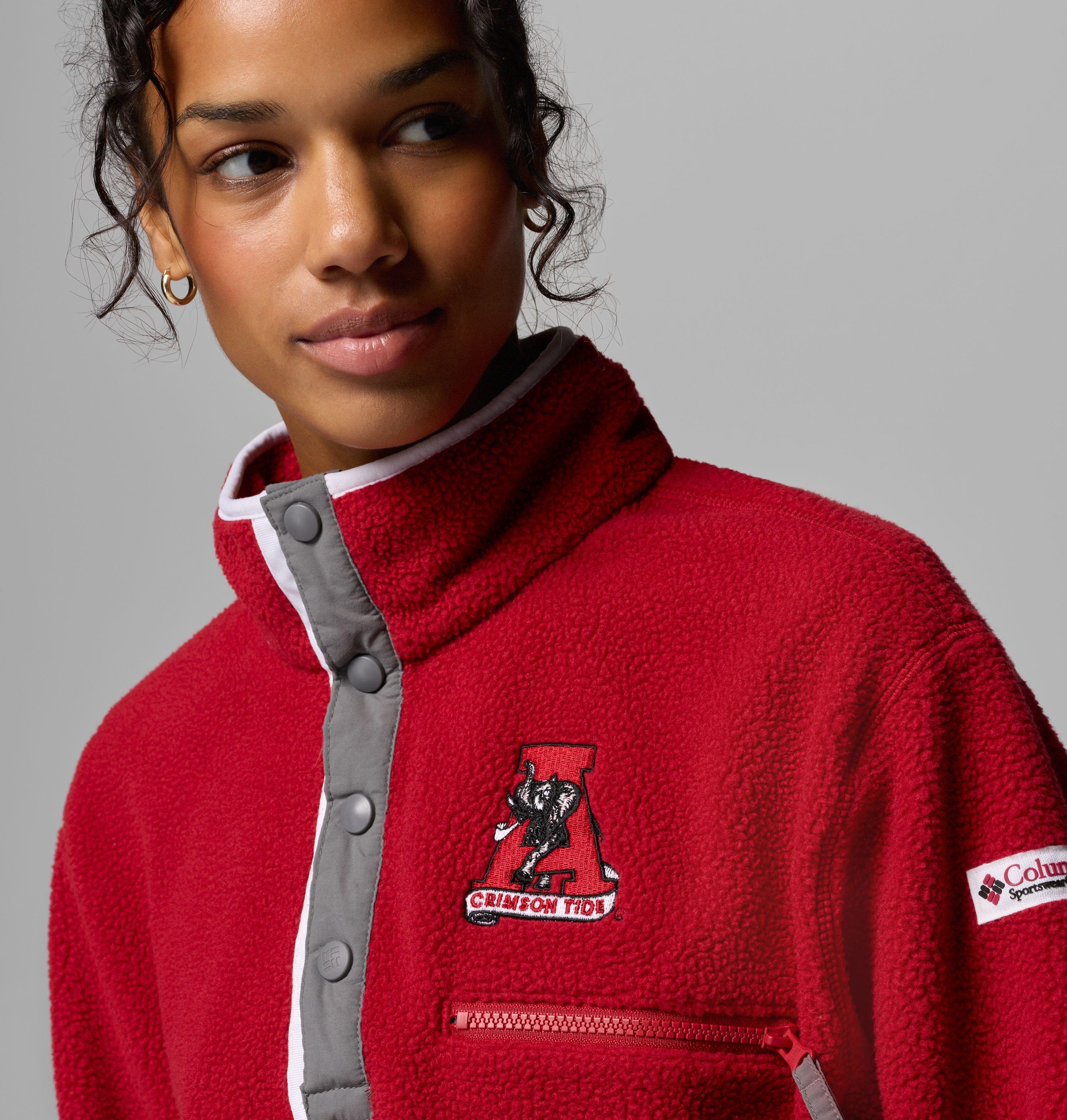 Women's Collegiate Helvetia Cropped Half Snap Fleece - Alabama 5