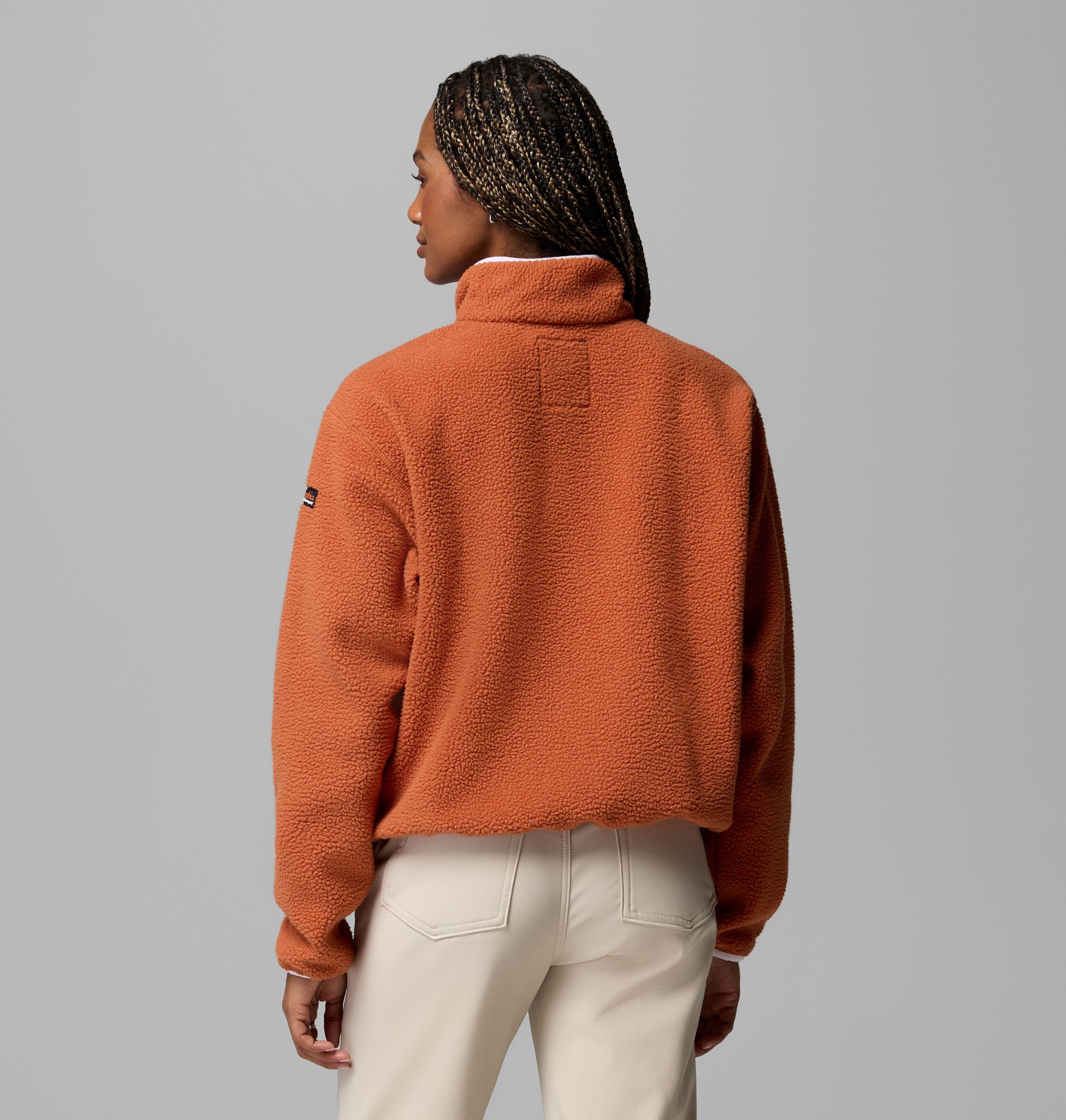 Women's Collegiate Helvetia Cropped Half Snap Fleece - Texas 3