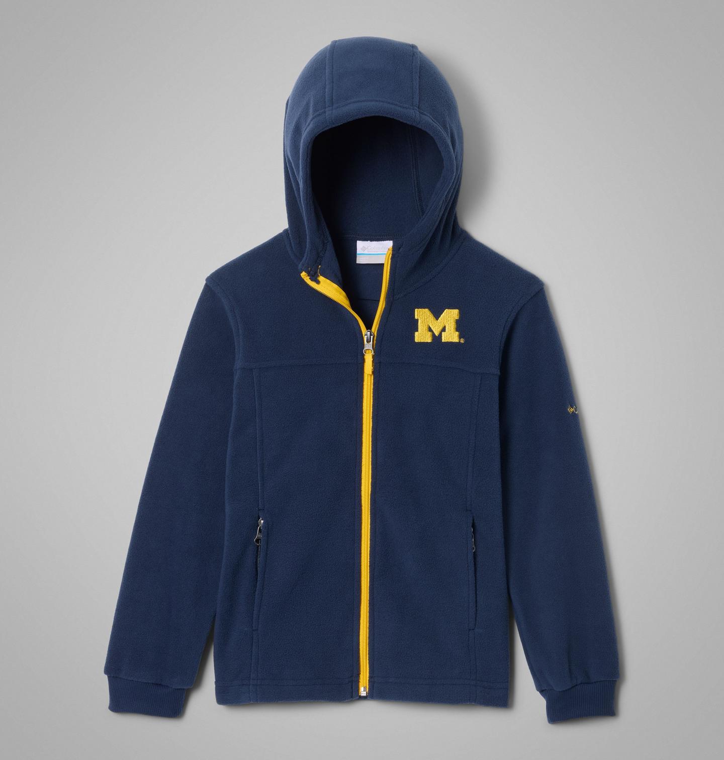 Детское худи Columbia Collegiate Flanker Fleece - Michigan, цвет: Тёмно-синий — фото 1