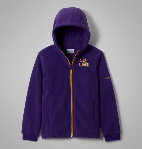 Детское худи Columbia Collegiate Flanker Fleece - LSU, цвет: Яркий фиолетовый
