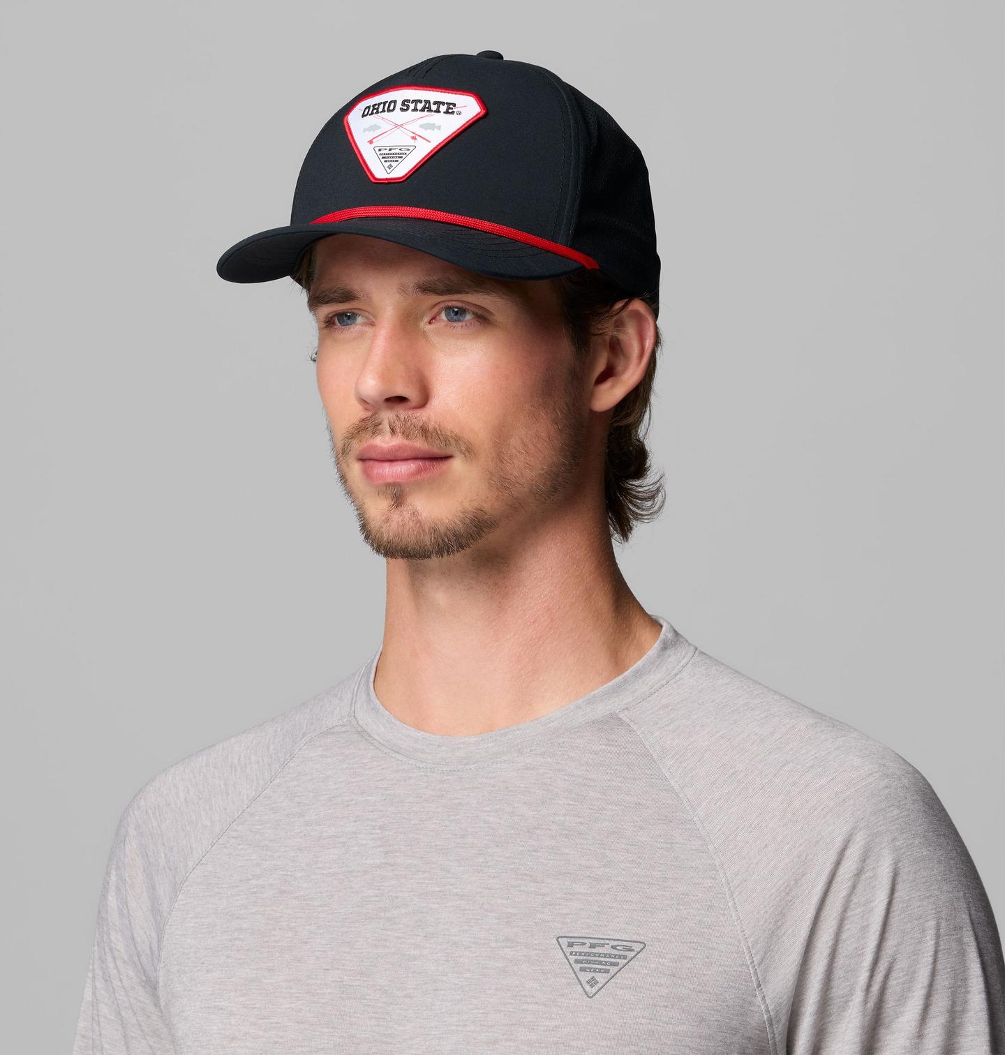 Кепка Columbia Collegiate PFG Tidal Pursuit 110 Snapback - Ohio State, цвет: Чёрный — фото 3
