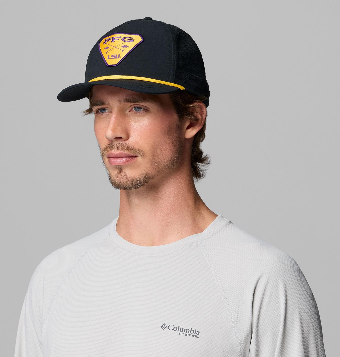Кепка Columbia Collegiate PFG Tidal Pursuit 110 Snapback - LSU, цвет: Чёрный — фото 3