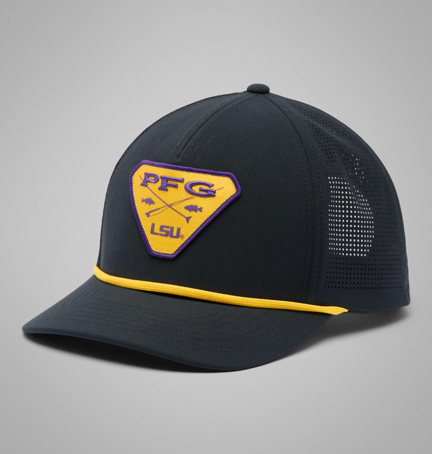 Кепка Columbia Collegiate PFG Tidal Pursuit 110 Snapback - LSU, цвет: Чёрный — фото 1