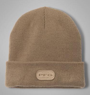 Unisex PFG Fish Trek Beanie, Color: Truffle, PFG Bean Patch, image 1