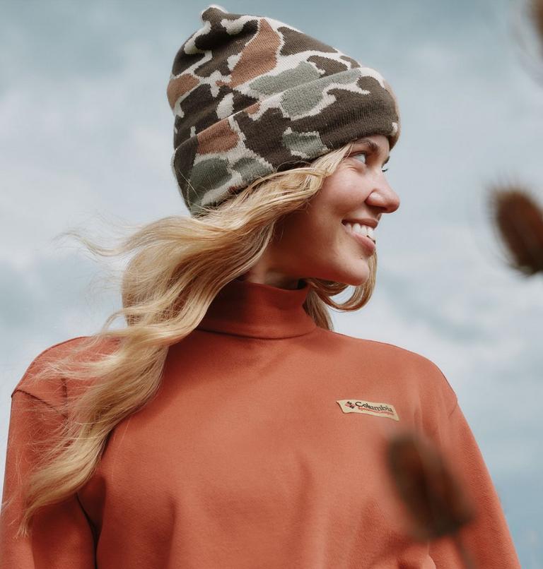 Unisex Jacquard Beanie, Color: Ancient Fossil, Puzzle Camo, image 6