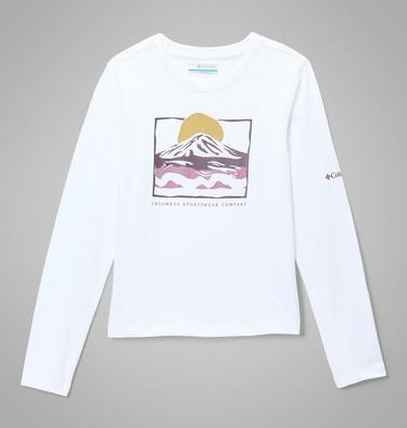 Camiseta con estampado de manga larga Hazeldel Hill II para ni&ntilde;a, Color: White, All Terrain, image 5