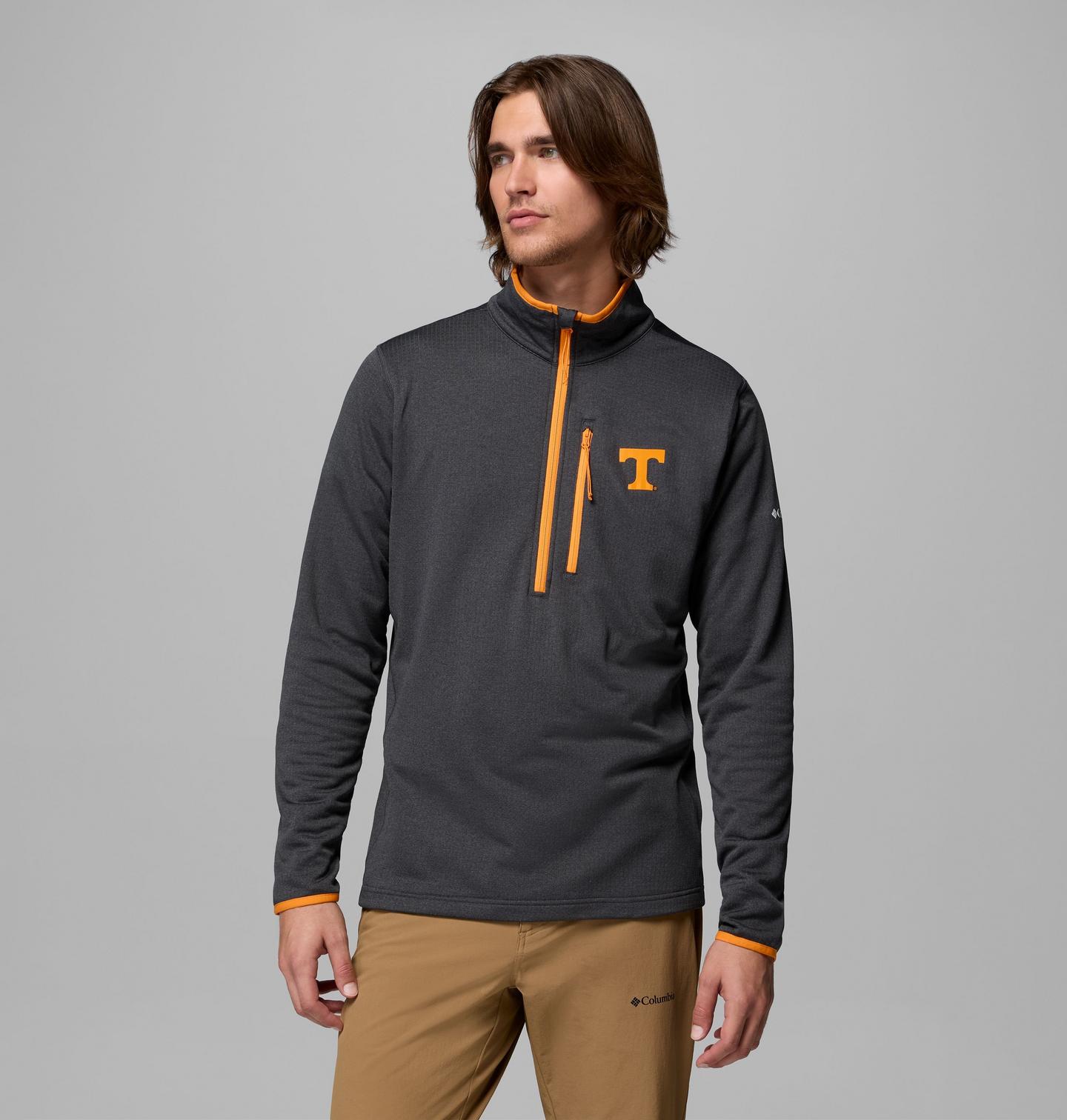 Мужская флисовая кофта Columbia Collegiate Essential Hike Grid на молнии, Tennessee, цвет: Чёрный — фото 1