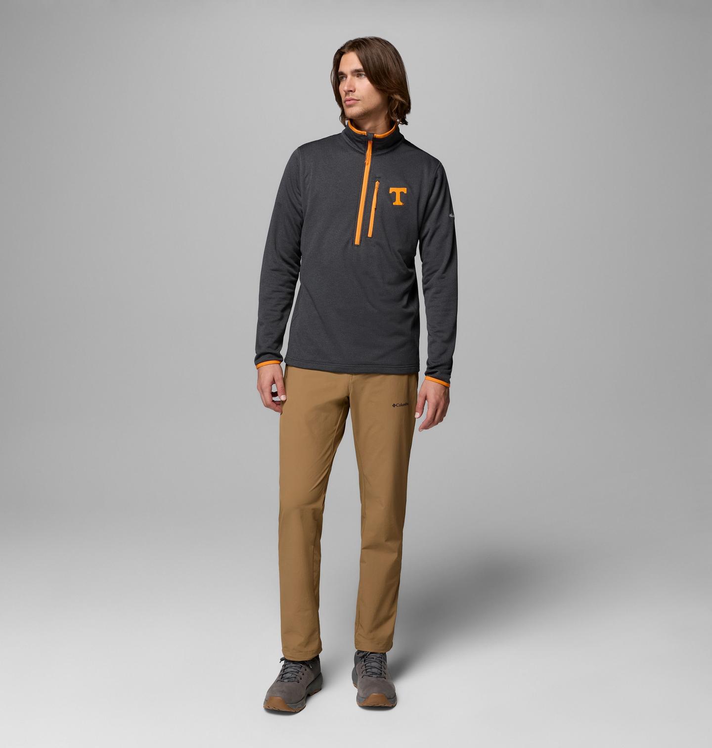 Мужская флисовая кофта Columbia Collegiate Essential Hike Grid на молнии, Tennessee, цвет: Чёрный — фото 2
