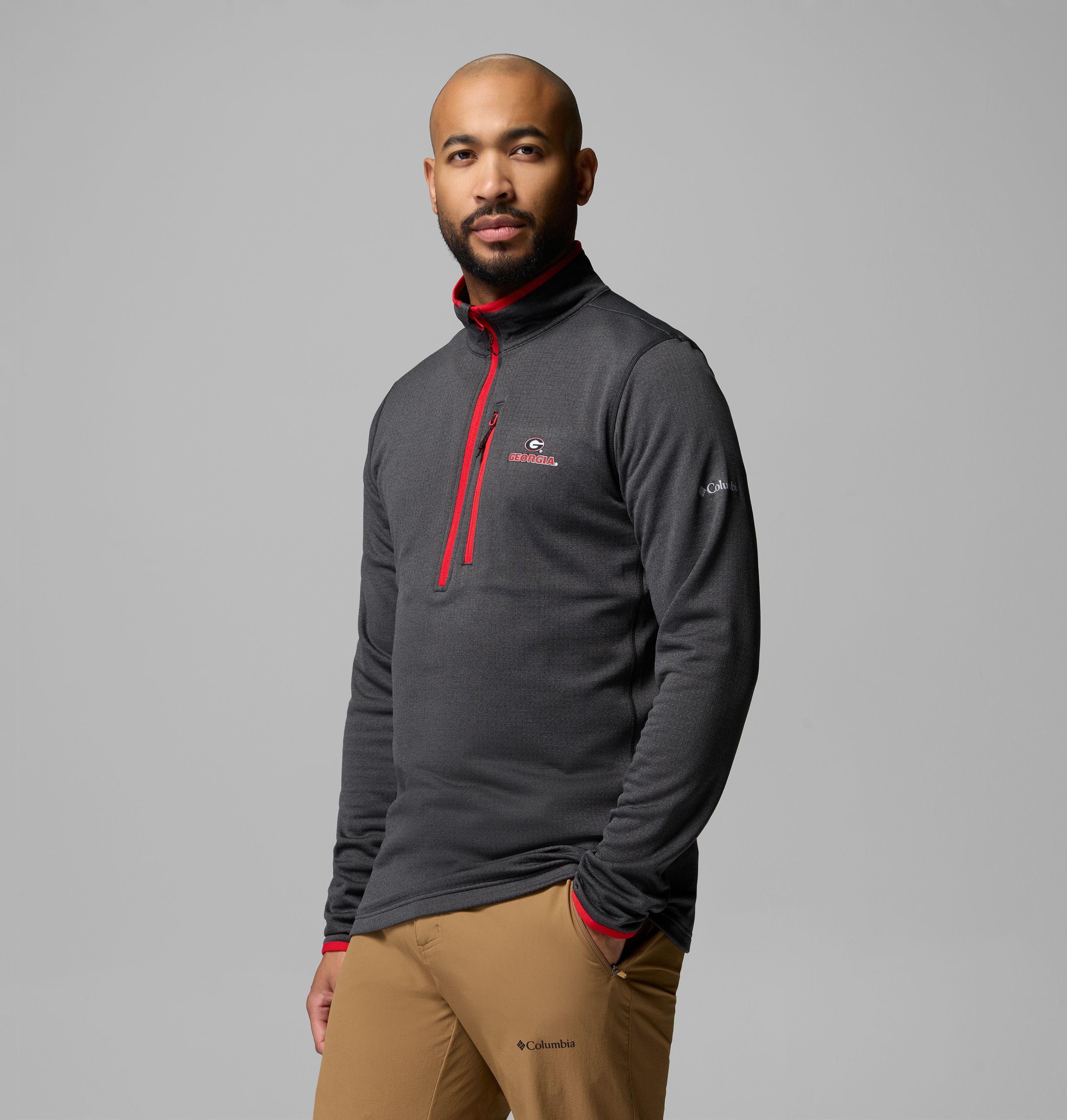 Men's Collegiate Essential Hike Grid Fleece Half Zip - Georgia 4