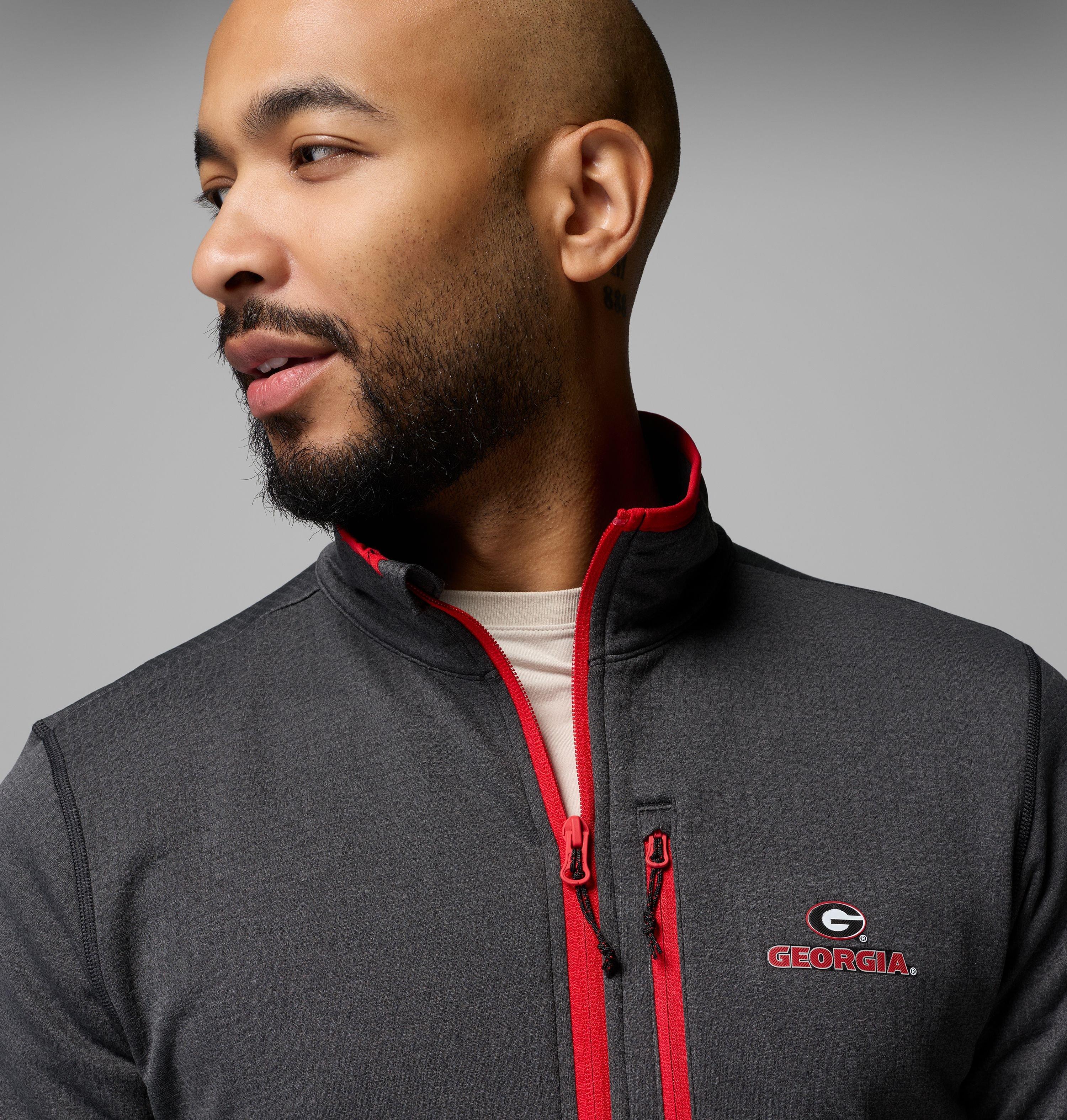 Men's Collegiate Essential Hike Grid Fleece Half Zip - Georgia 5