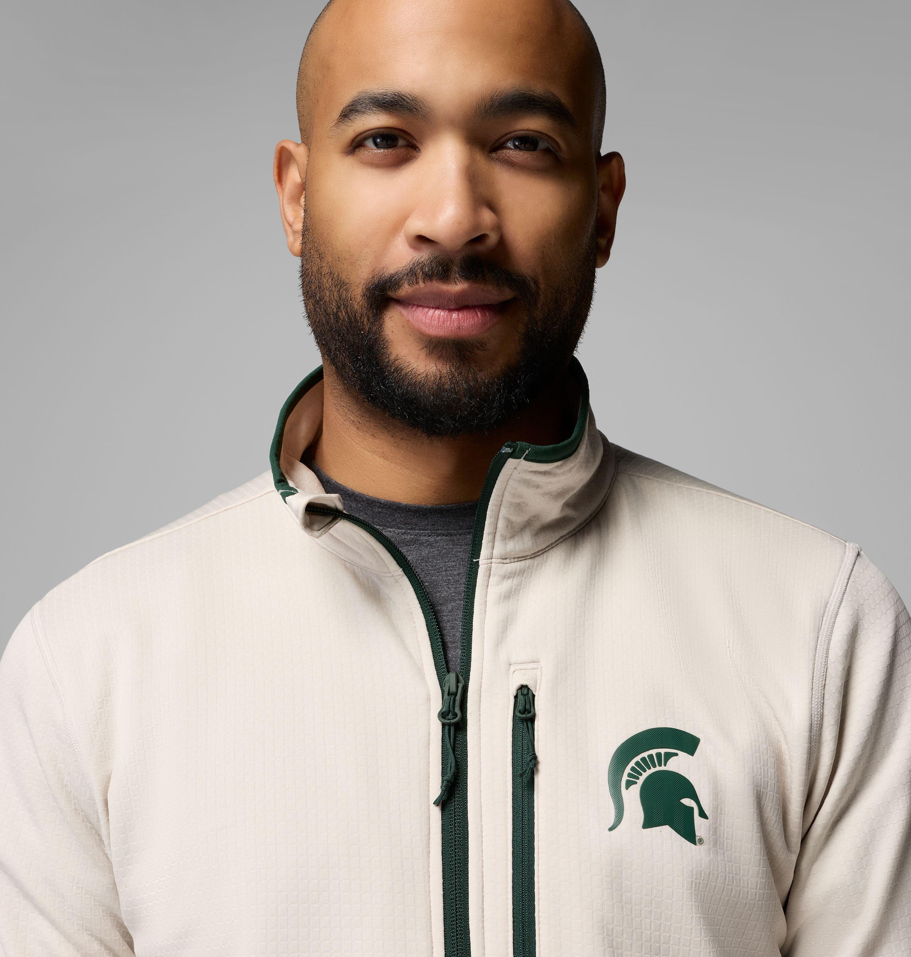 Men's Collegiate Essential Hike Grid Fleece Half Zip - Michigan 5