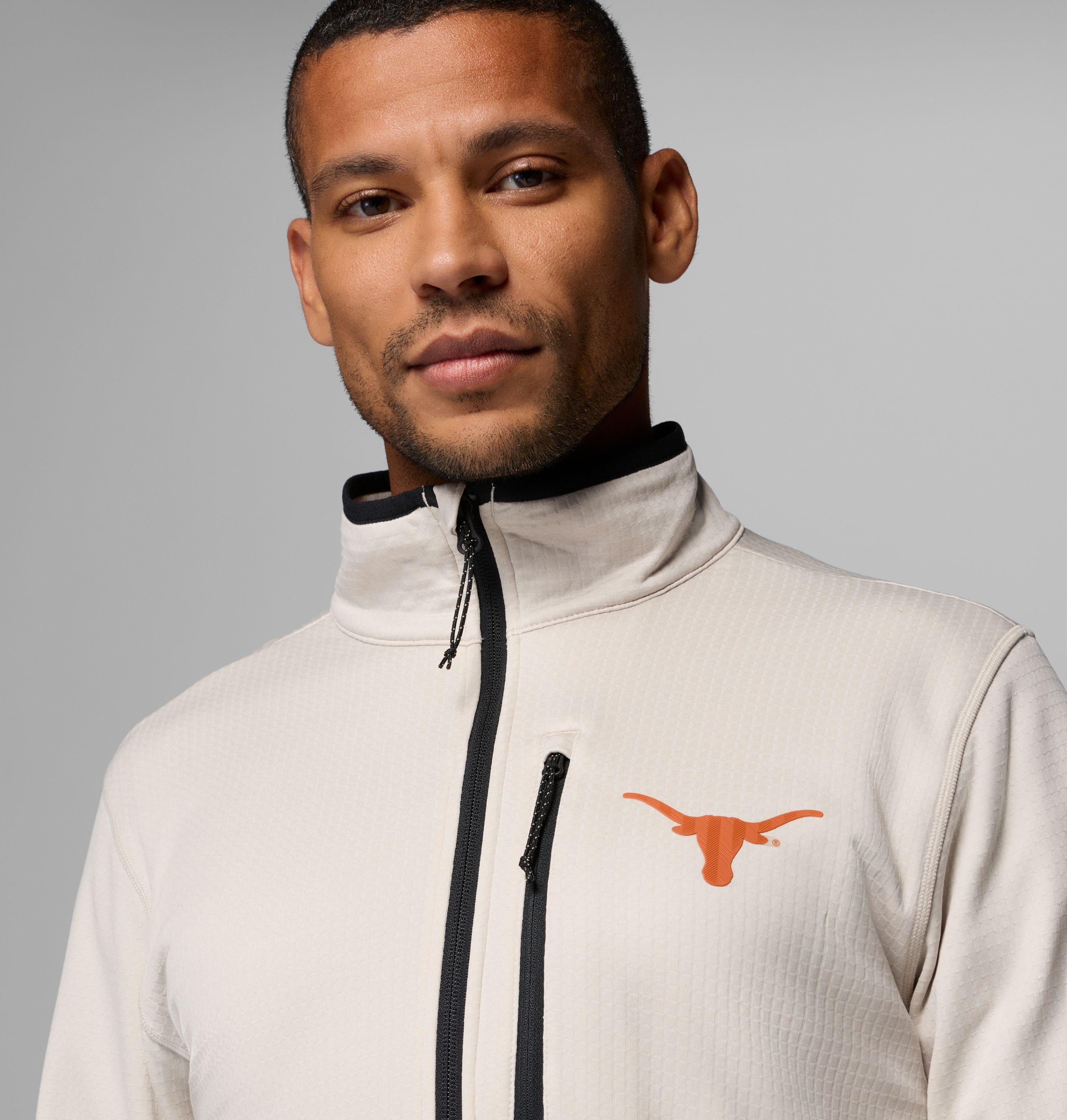 Men's Collegiate Essential Hike Grid Fleece Half Zip - Texas 5