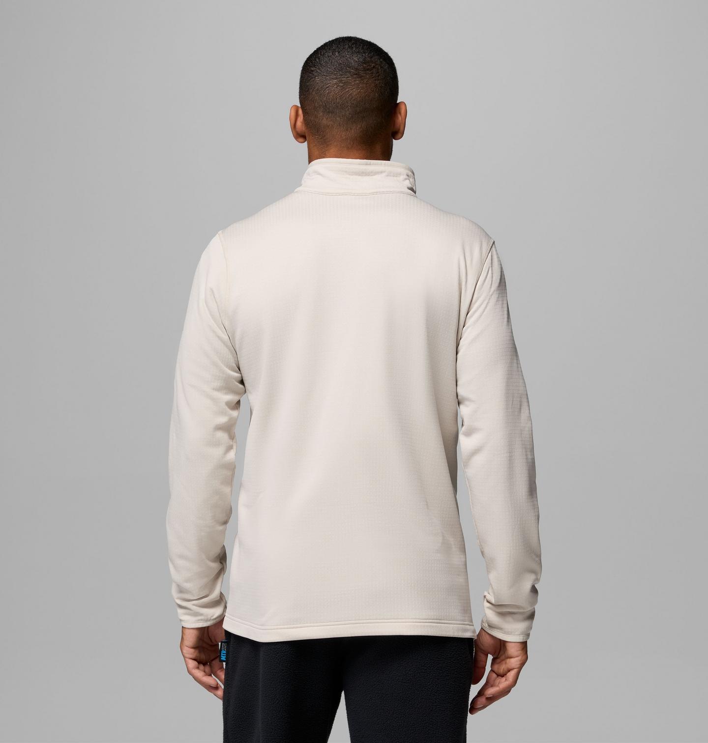 Мужская флисовая кофта Columbia Collegiate Essential Hike Grid на молнии, Oregon, цвет: Серо-бежевый — фото 3