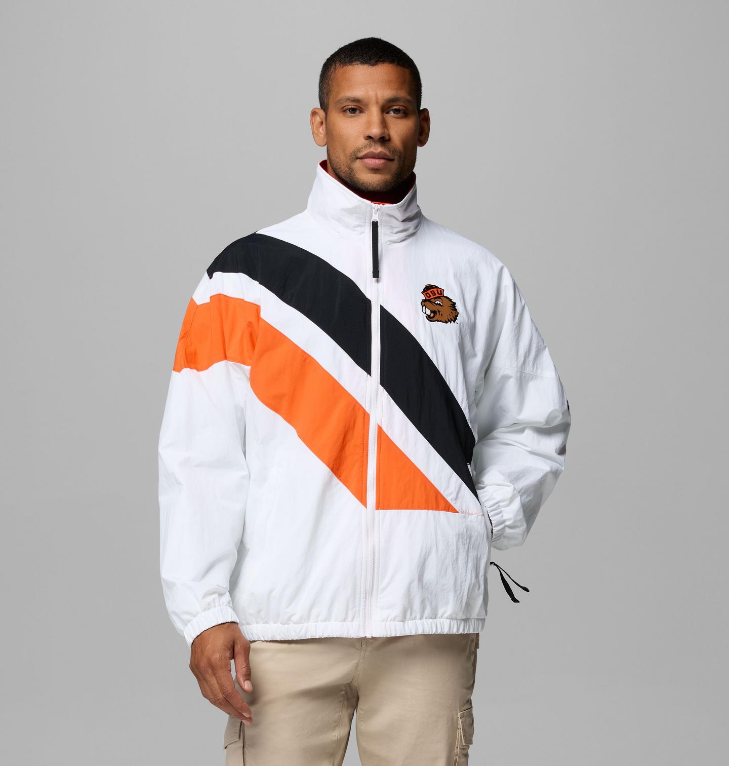 Мужская куртка Columbia Collegiate Reventure Windbreaker - Oregon State, цвет: Белый — фото 1
