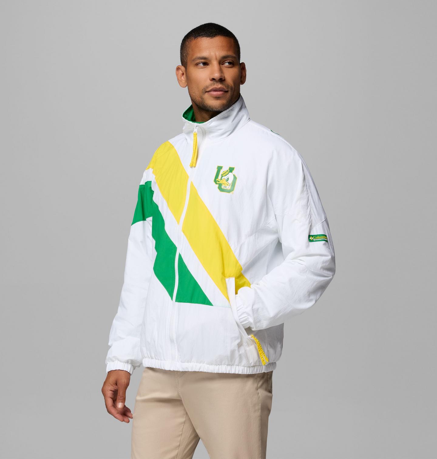 Мужская куртка Columbia Collegiate Reventure Windbreaker - Oregon, цвет: Белый — фото 4