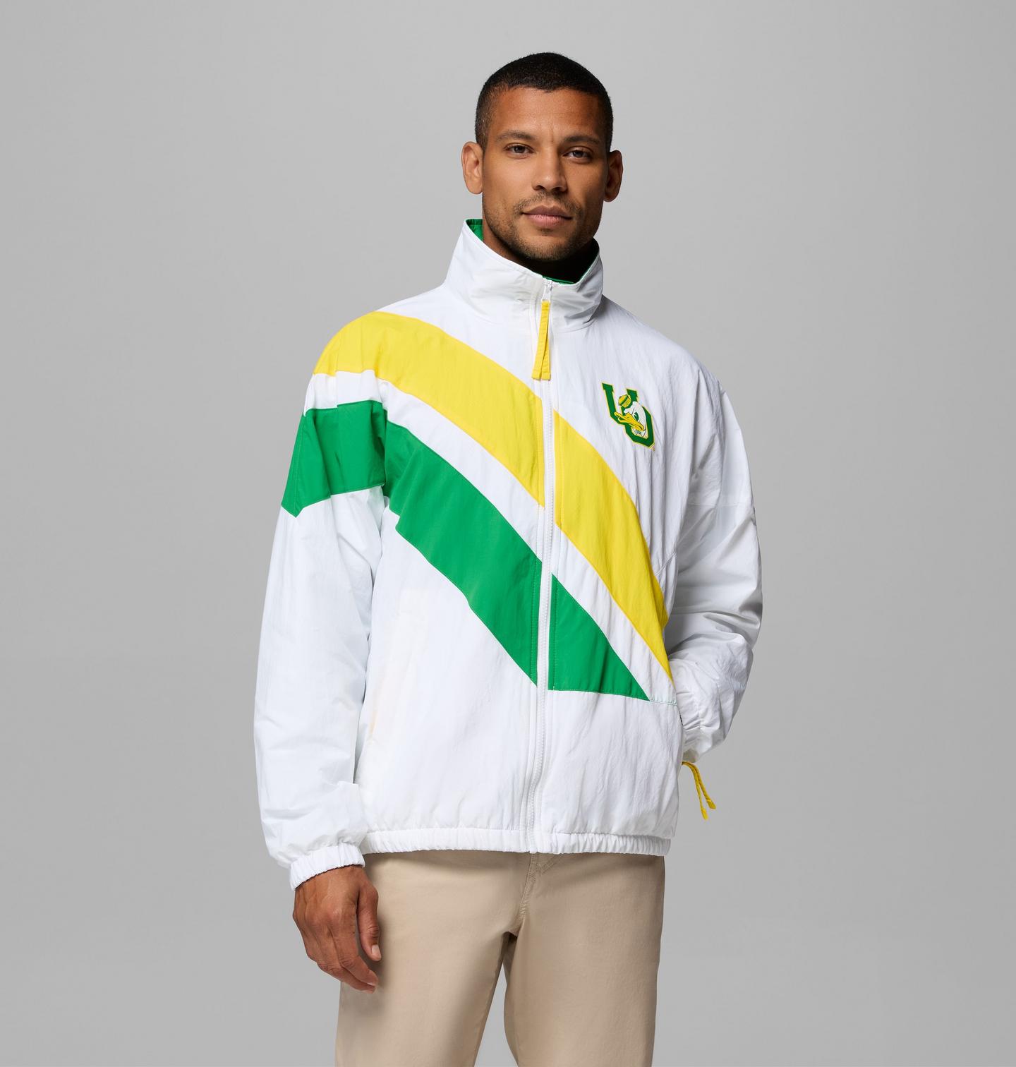 Мужская куртка Columbia Collegiate Reventure Windbreaker - Oregon, цвет: Белый — фото 1