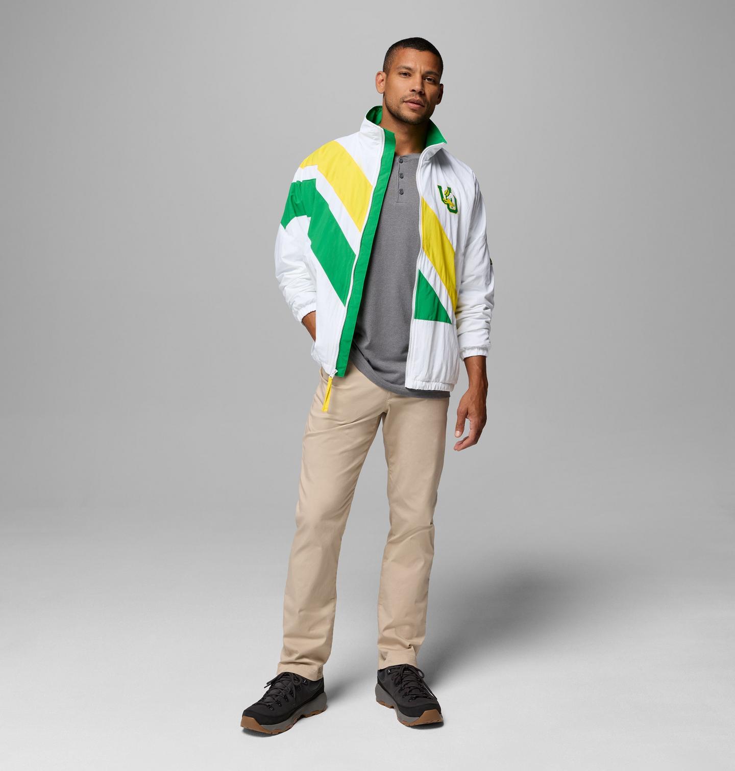 Мужская куртка Columbia Collegiate Reventure Windbreaker - Oregon, цвет: Белый — фото 2