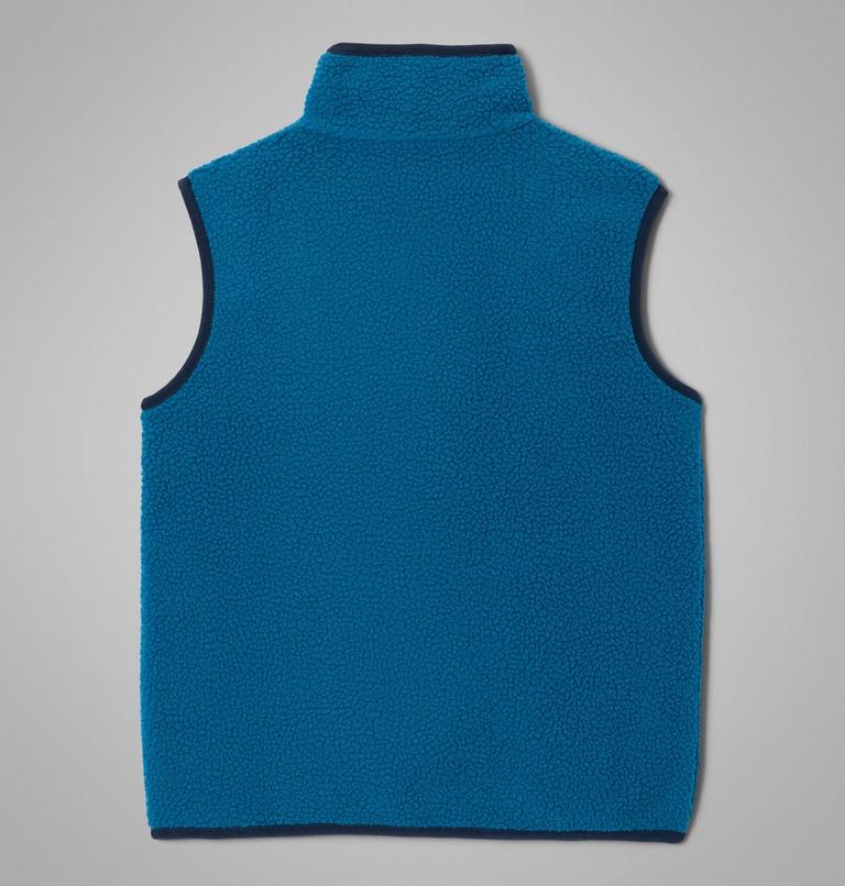 Youth Helvetia Sherpa Fleece Gilet, Color: Phoenix Blue, Rainy Day, Collegiate Navy, image 2