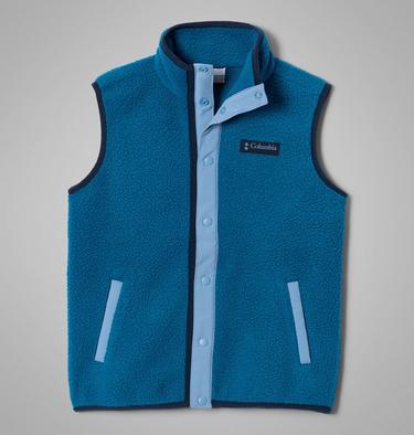 Youth Helvetia Sherpa Fleece Gilet, Color: Phoenix Blue, Rainy Day, Collegiate Navy, image 9