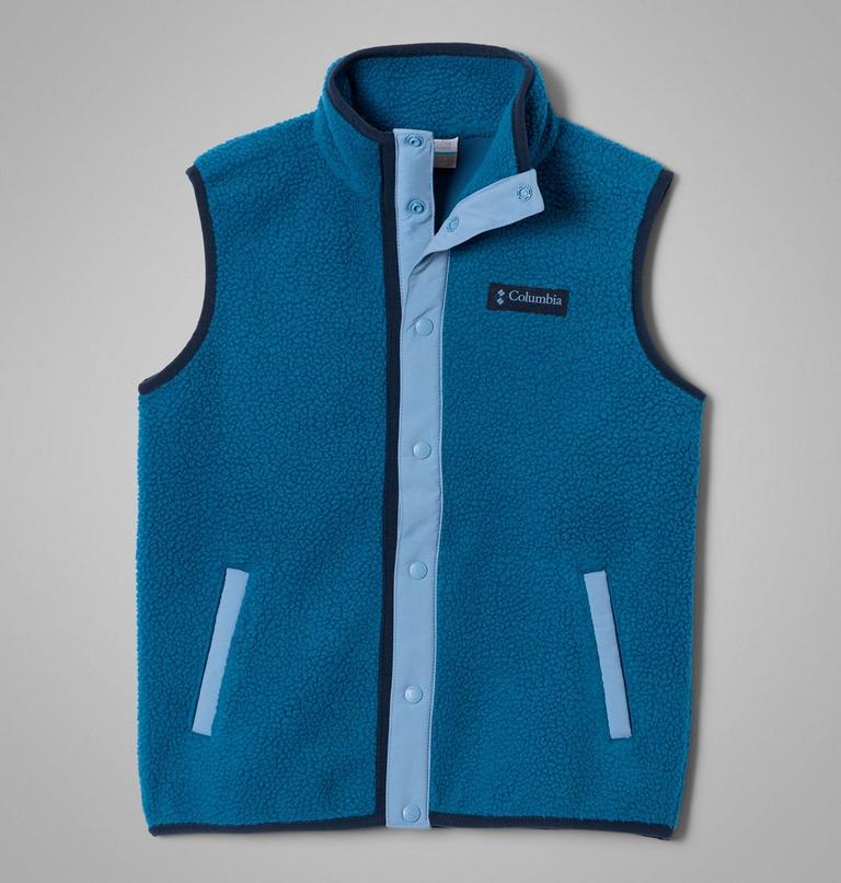 Youth Helvetia Sherpa Fleece Gilet, Color: Phoenix Blue, Rainy Day, Collegiate Navy, image 1