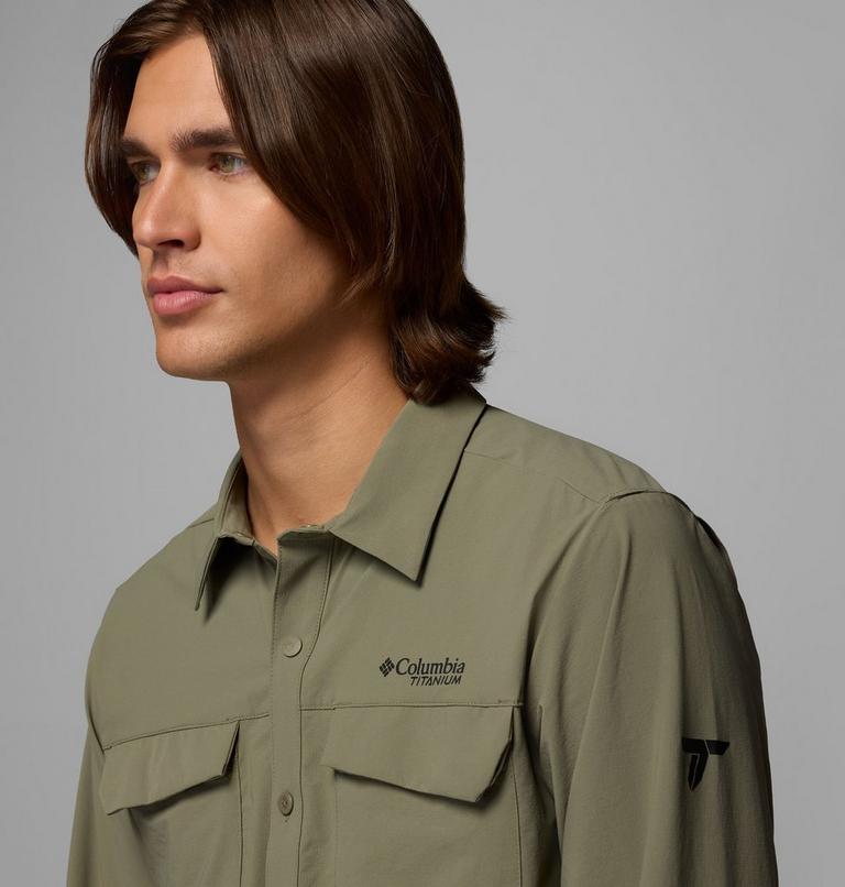 Men's Silver Ridge Elite Woven Shirt, Color: Stone Green, image 7