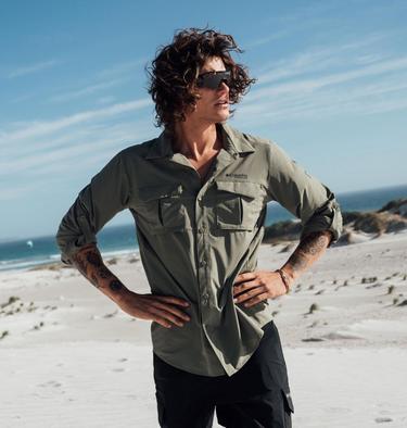 Camicia in tessuto Silver Ridge Elite da uomo, Color: Stone Green, image 1